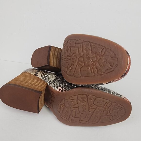 Korks Snake Print Leather Boots 6 - Picture 10 of 10